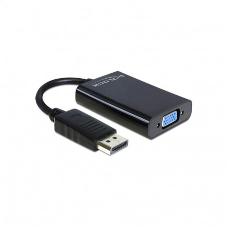 "DELOCK Adapterkabel DisplayPort 1.1 Stecker > VGA Buchse + Audio 21cm schwarz"