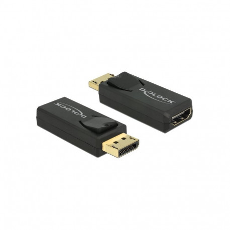 "DELOCK Adapter DisplayPort 1.2 Stecker > HDMI Buchse schwarz 4K Passiv"