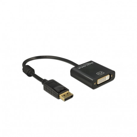 "DELOCK Adapterkabel DisplayPort 1.2 Stecker > DVI 24+5 Buchse schwarz 4K Passiv"