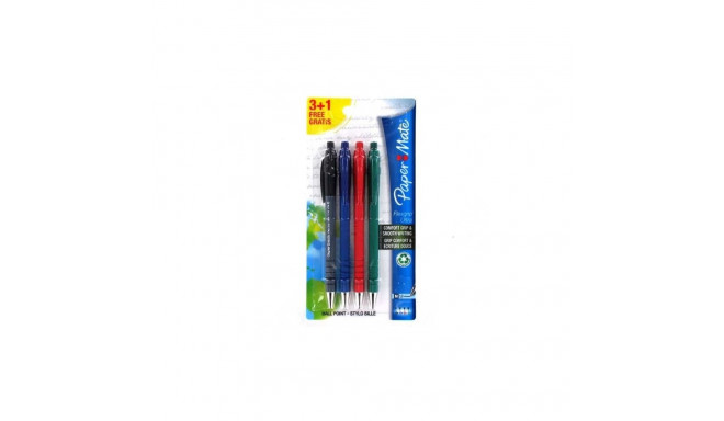 "PAPER MATE Kugelschreiber Flexgrip Ultra RT M 3+1 S/B/R 4er Blister"