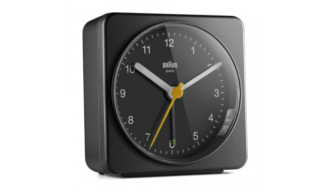 "Braun BC 03 B Quarzwecker analog schwarz"