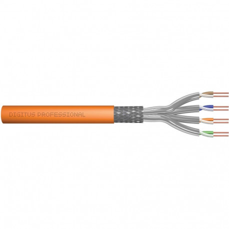 "DIGITUS Instal-kab Cat7 S/FTP tw.Pair 500m orange AWG23/1"