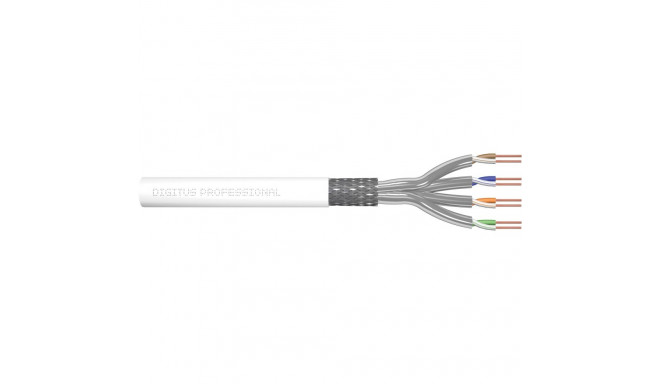 "DIGITUS Verlegekabel S/FTP Cat7 305m. Box. AWG 26/1. weiß"