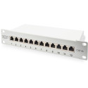 "DIGITUS Cat.6A Patch Panel. geschirmt. 12-Port. 10"". grau"