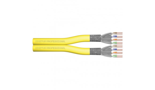 "DIGITUS Instal-kab Cat7a S/FTP tw.Pair 500m gelb AWG22/1 (Speditionsversand)"