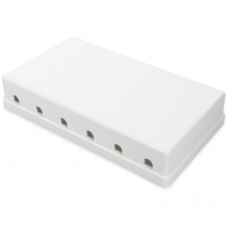 "DIGITUS Gehäuse für Keystone Jacks 6-Port. weiß. Aufputzbox"