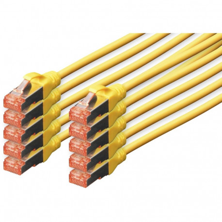 "DIGITUS CAT 6 S/FTP Patchkabel, 10 Stück, 3m, gelb"