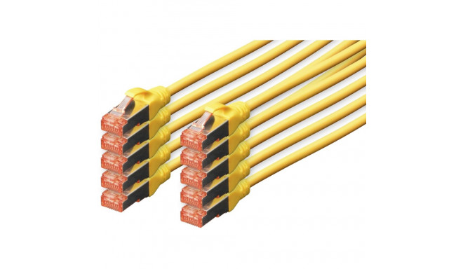 "DIGITUS CAT 6 S/FTP Patchkabel, 10 Stück, 3m, gelb"