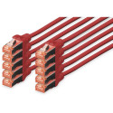 "DIGITUS CAT 6 S/FTP Patchkabel. 10 Stück. 3m. rot"