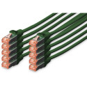 "DIGITUS CAT 6 S/FTP Patchkabel. 10 Stück. 0.25m. grün"