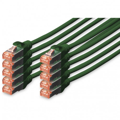 "DIGITUS CAT 6 S/FTP Patchkabel, 10 Stück, 5m, grün"