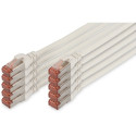 "DIGITUS CAT 6 S/FTP Patchkabel. 10 Stück. 5m. weiß"