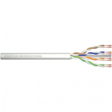 "DIGITUS Roh-Patchkabel Cat6 U/UTP tw.Pair 305m grau AWG26/7"