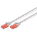 "DIGITUS Patchkabel Cat6 U/UTP 2xRJ45 15.0m grau Hebelschutz"
