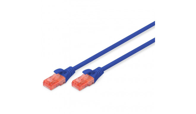 "DIGITUS Patchkabel Cat6 U/UTP 2xRJ45 2.0m blau Hebelschutz Polybeutel"
