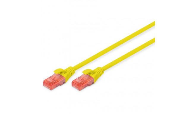 "DIGITUS Patchkabel Cat6 U/UTP 2xRJ45 1.0m gelb Hebelschutz Polybeutel"