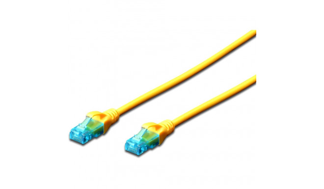 "DIGITUS Patchkabel RJ45 U/UTP Cat5e 2.00m gelb Hebelschutz Polybeutel"