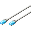 "DIGITUS Patchkabel RJ45 U/UTP Cat5e 0.50m grau Polybeutel"