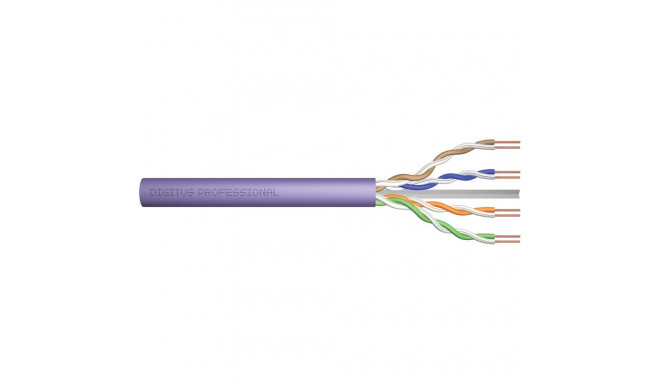 "DIGITUS Instal-kab Cat6 U/UTP tw.Pair 100m violett"