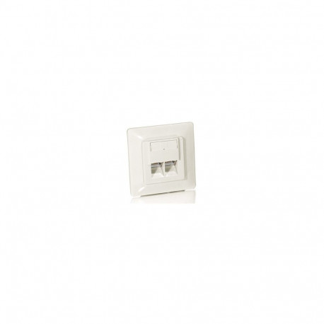 "Equip RJ45 Dose 2xRJ45 Cat5e Inputz RAL 9010 Reinweiß"