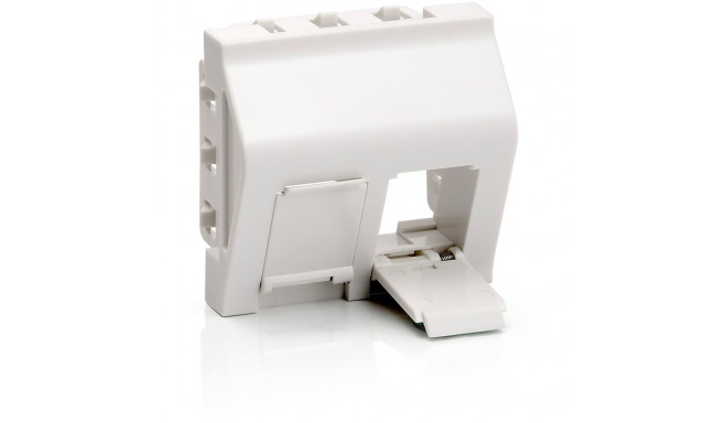 "Equip Unterputzdose Einsatz French 2 Keystone 45x45 RAL9010 Polybeutel"