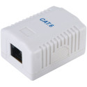 "Equip Aufputzdose Cat6 1xRJ45 UTP RAL 9010 Reinweiß"