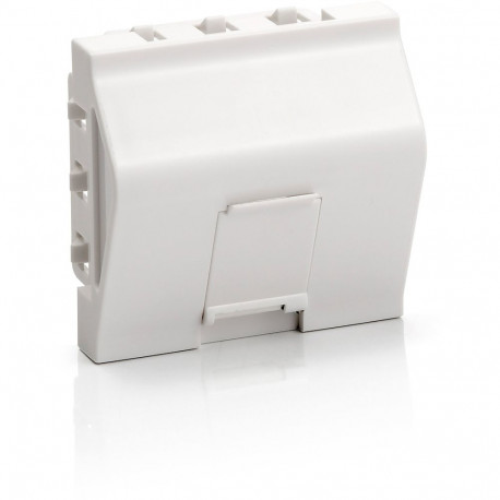 "Equip Unterputzdose Einsatz French 1 Keystone 45x45 RAL9010 Polybeutel"