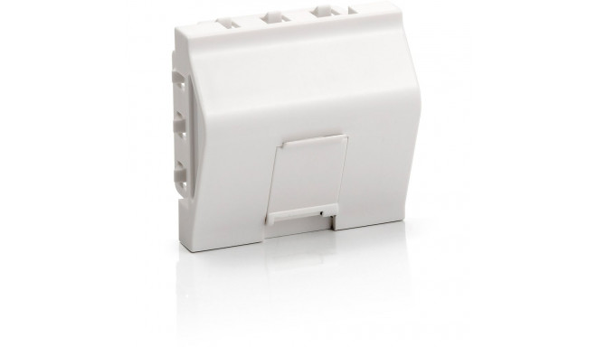 "Equip Unterputzdose Einsatz French 1 Keystone 45x45 RAL9010 Polybeutel"