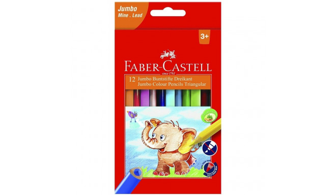 "FABER-CASTELL Buntstifte dreikant Jumbo 5.4mm 12er Karton"