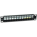 "Equip Patchpanel 12x Cat6A 10"" FTP 1HE Keystone Montage sw"