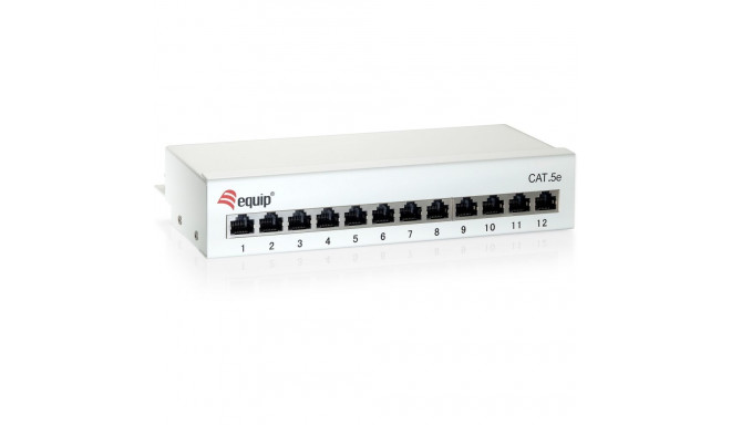 "Equip Patchpanel 12x RJ45 Cat6 FTP Desktop ISO/IEC hellgrau"