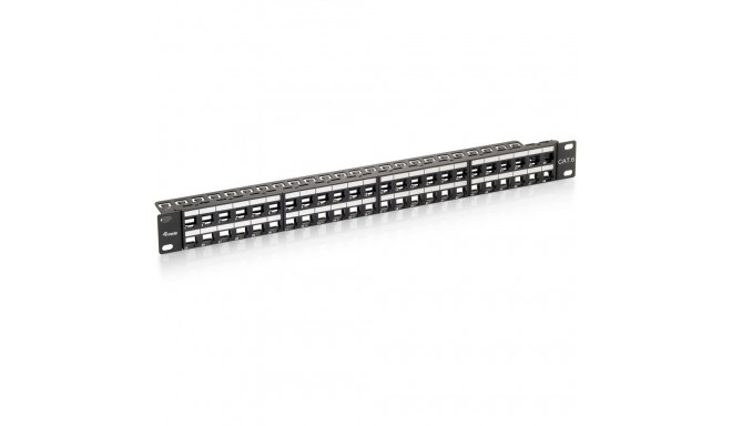 "Equip Patchpanel 48x Cat6 19"" UTP 1HE Keystone Montage sw"