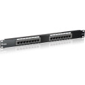 "Equip Patchpanel 16x RJ45 Cat5e 19"" UTP 1HE schwarz"
