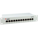 "Equip Patchpanel 12x RJ45 Cat6 10"" FTP 1HE ISO/IEC hellgrau"