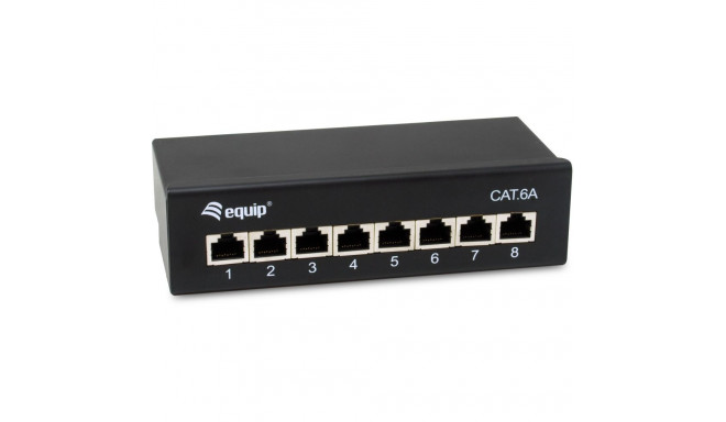 "Equip Patchpanel 8x RJ45 Cat6A FTP 1HE Premium schwarz"