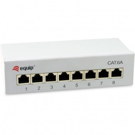 "Equip Patchpanel 8x RJ45 Cat6A FTP 1HE Keystone Montage gr"