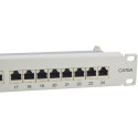"Equip Patchpanel 24x RJ45 Cat6A 19"" FTP 1HE ISO/IEC hellgrau"