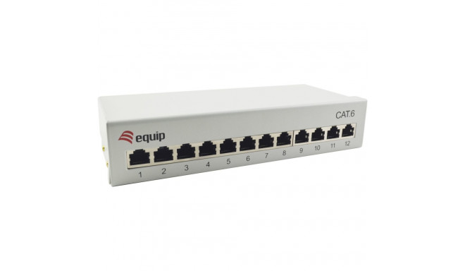 "Equip Patchpanel 12x RJ45 Cat6 FTP Desktop ISO/IEC hellgrau"