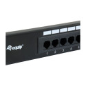"Equip Patchpanel 16x RJ45 Cat5e 19"" 1HE ungeschirmt schwarz"