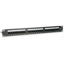 "Equip Patchpanel 24x Cat6 19"" UTP 1HE Keystone Montage sw"