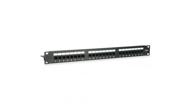 "Equip Patchpanel 24x Cat6 19"" UTP 1HE Keystone Montage sw"