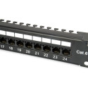 "Equip Patchpanel 24x Cat6 19"" UTP 1HE Keystone Montage sw"