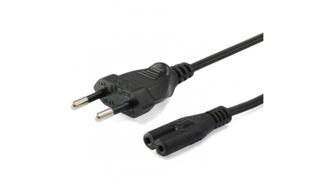 "Equip IEC-Stromkabel 2pin -> C7 3m St/Bu schwarz"