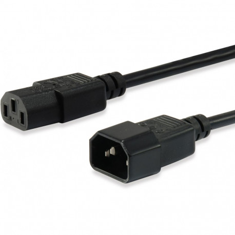 "Equip Kaltgeräteverl.-Kabel IEC C14 -> IEC C13 St/Bu 3m sw"