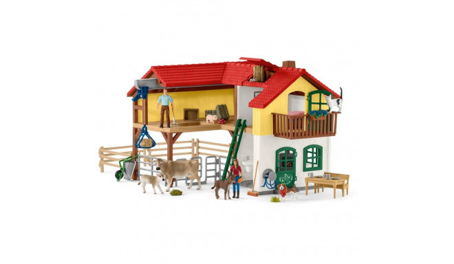 "Schleich Farm World 42407 Bauernhaus mit Stall und Tieren"