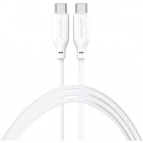 "4smarts USB-C / USB-C Silikon-Kabel High Flex 60W 1.5m Wei"