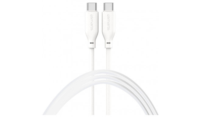 "4smarts USB-C / USB-C Silikon-Kabel High Flex 60W 1.5m Wei"