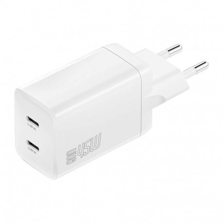 "4smarts Charger PDPlug Dual 45W GaN 2xC white"