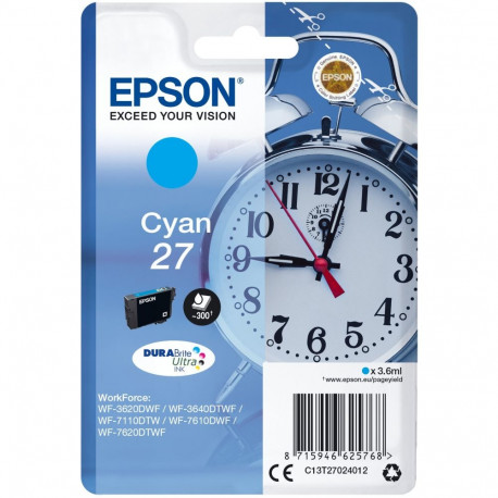 "Epson 27 cyan Blister T2702 NEUE VERPACKUNG"