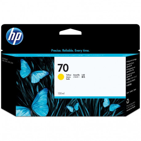 HP 70 originaal kollane tindikassett C9454A standardmahuga 130ml 1 tk pakis Vivera tindiga